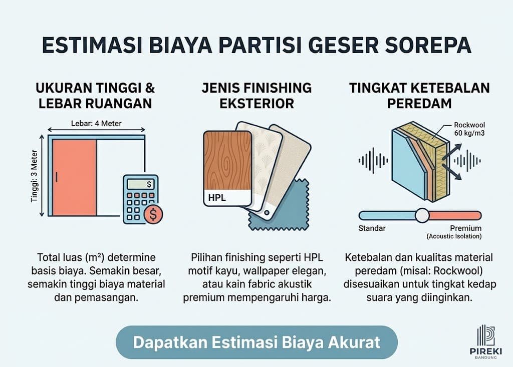estimasi biaya partisi geser sorepa