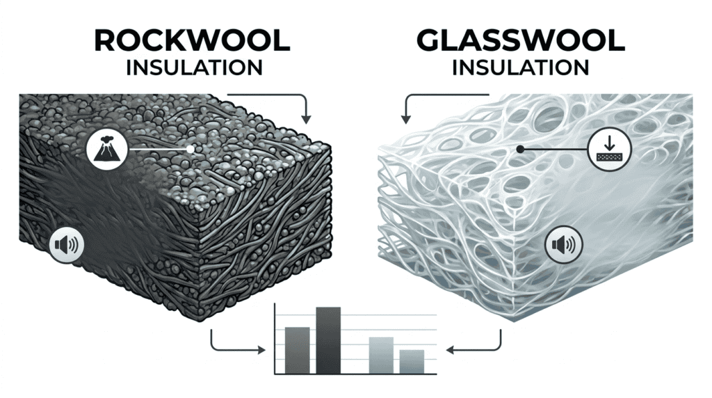 perbedaan rockwool dn glasswool